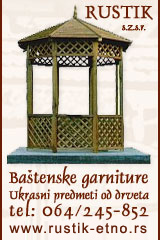 Rustik - baštenske garniture, ukrasni predmeti od drveta